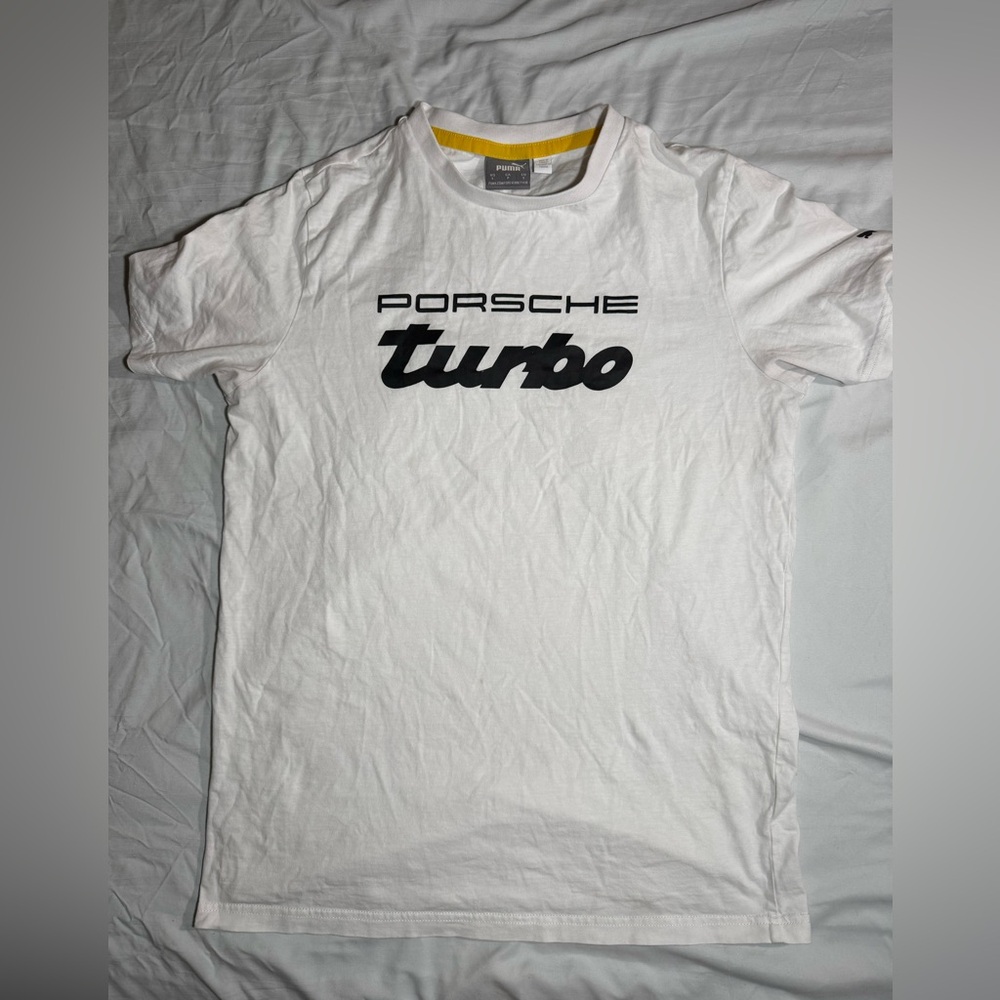 Porsche Turbo Puma White and Black tee
